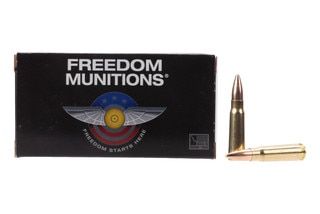 Freedom Munitions full metal jacket rifle ammunition.